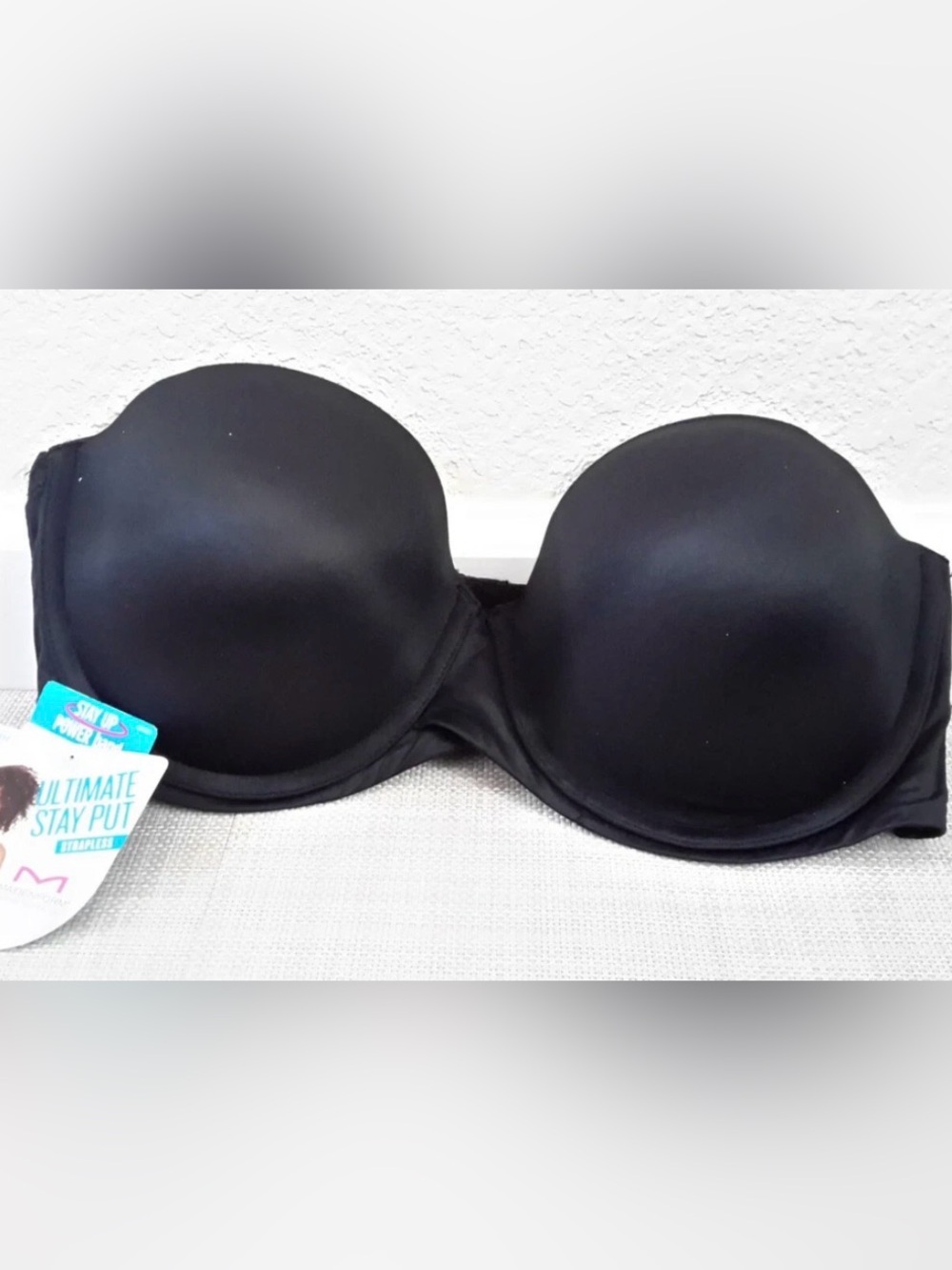 Maidenform Stay Up Power Band Black Underwire Bra 5 Way Straps - Picture 1 of 4